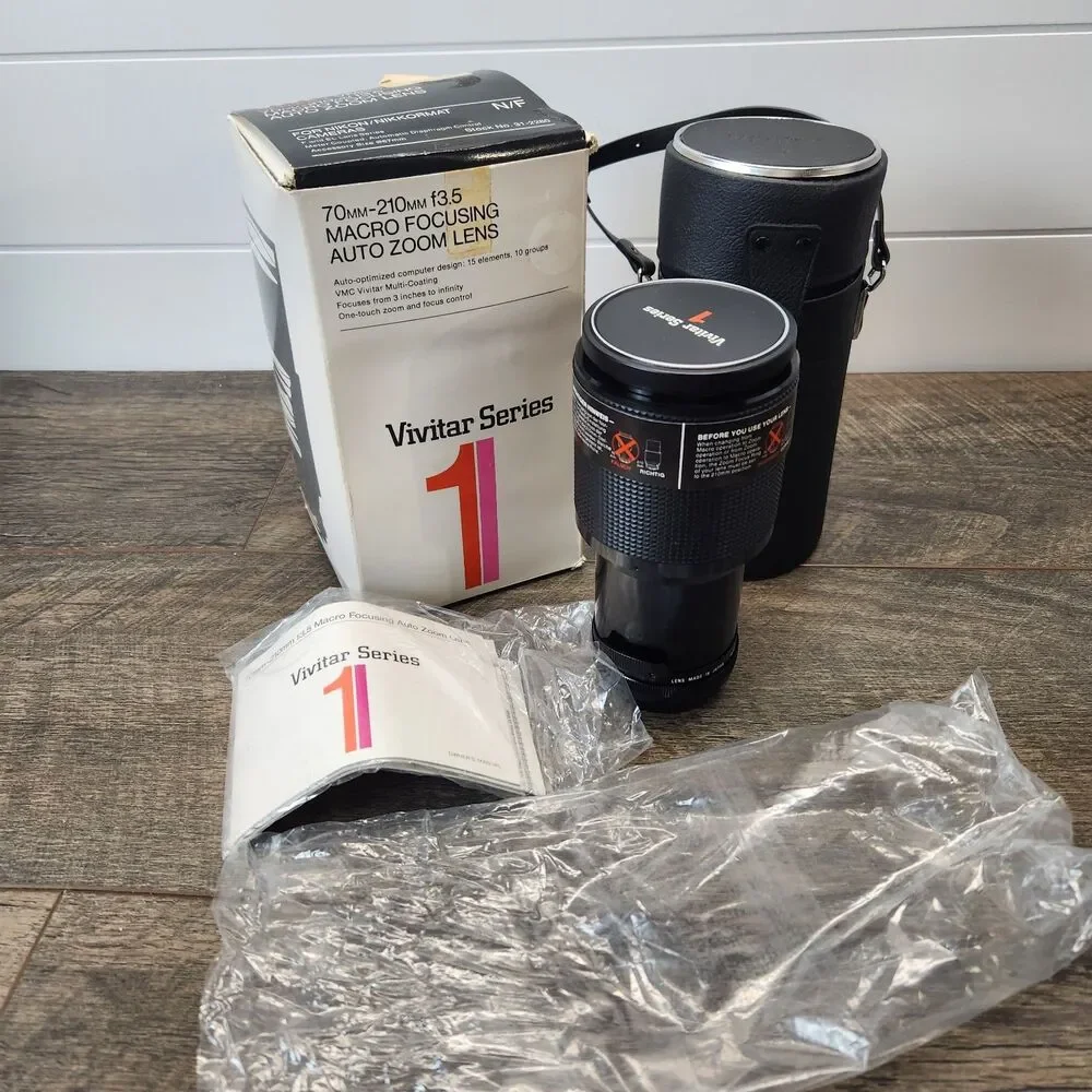 Vivitar Series 1 70-210mm f3.5 Lens for Nikon N/F w/ Box, Caps & Case 67mm